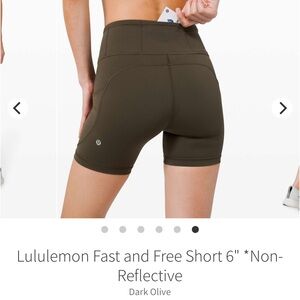 Lululemon Fast and Free shorts - size 6